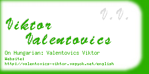 viktor valentovics business card